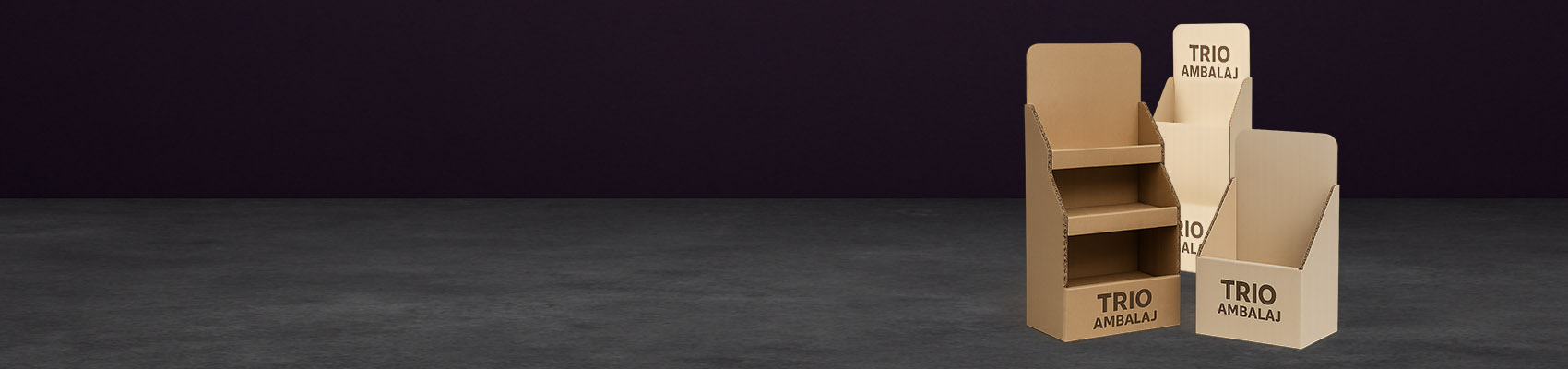Baskılı ve baskısız teşhir stantları — Trio Ambalaj